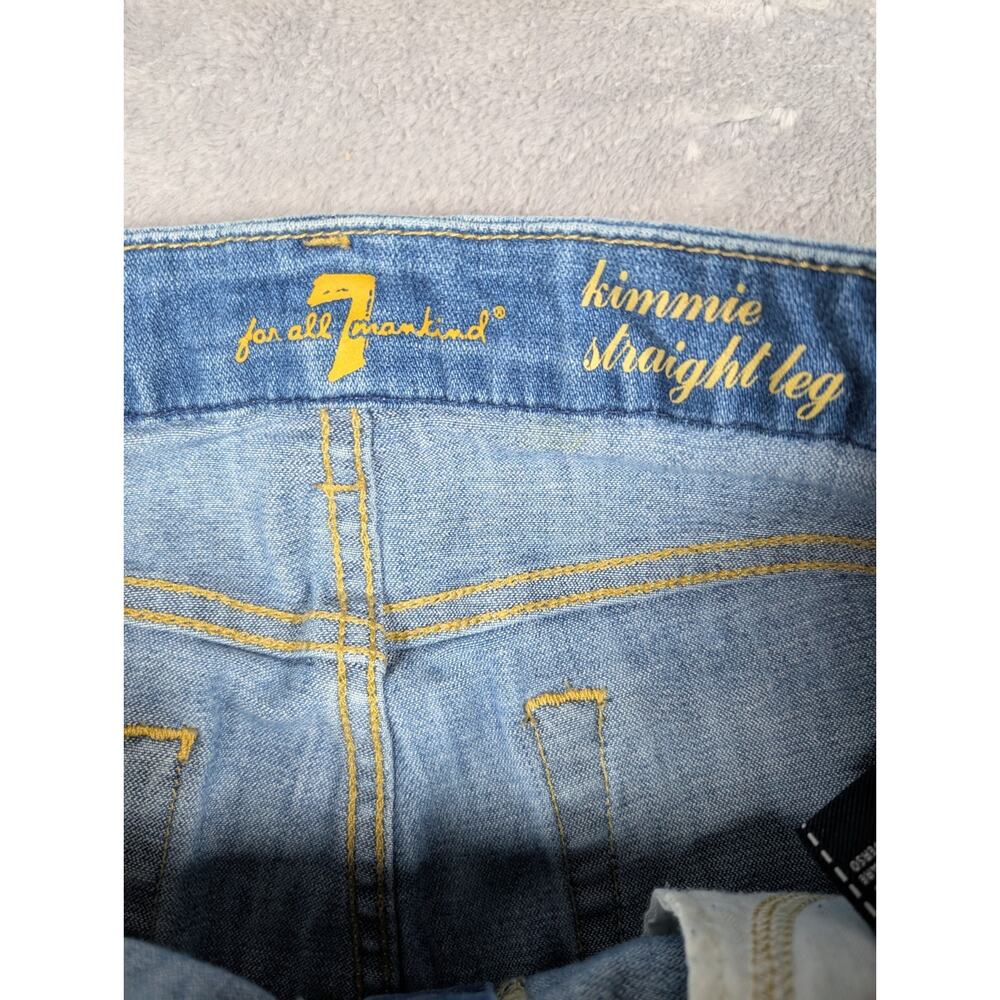 7 For All Mankind Kimmie Straight Leg Jeans Womens Size 30 Waist Casual Mid Rise - Picture 2 of 10